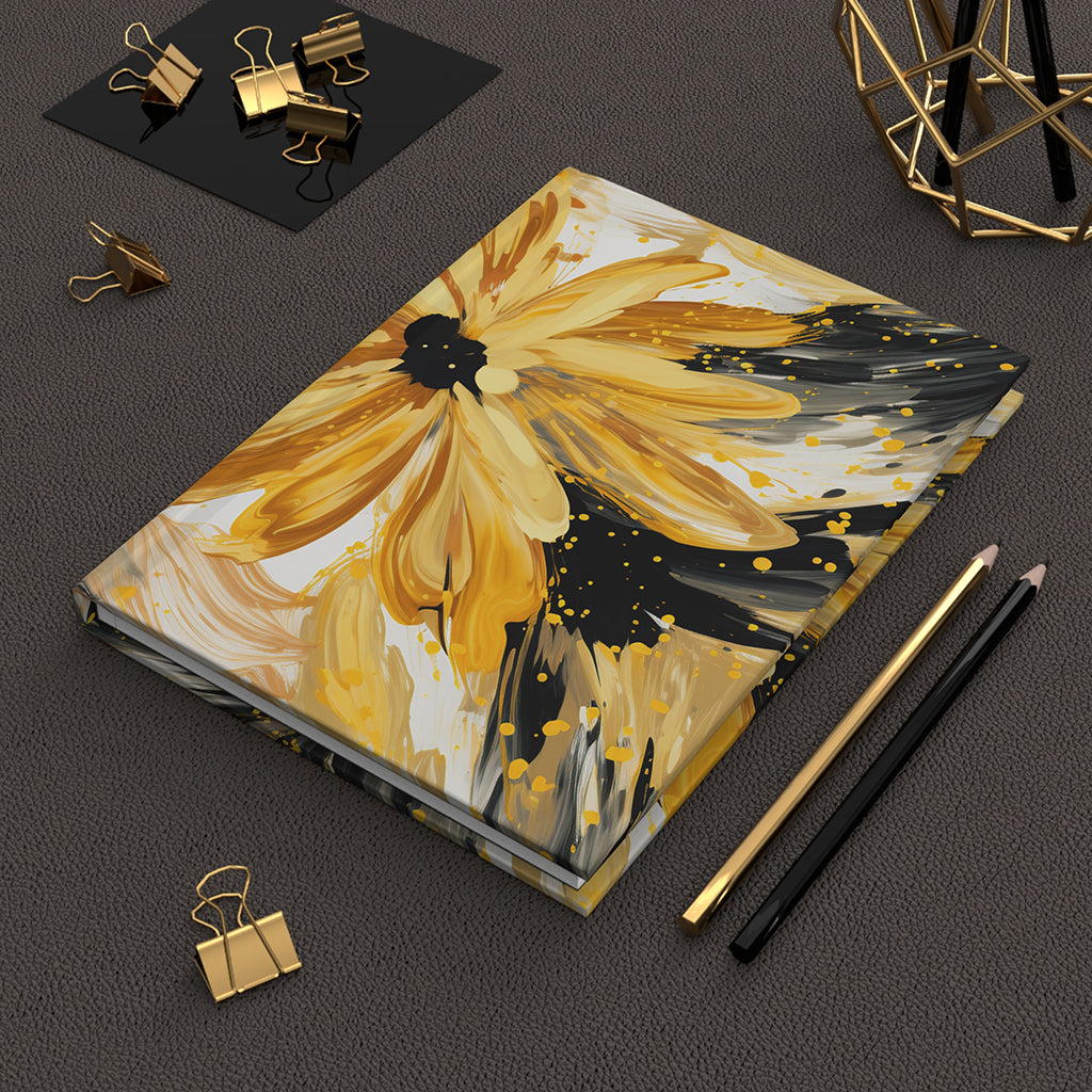 Showing a sunflower pattern book covering.