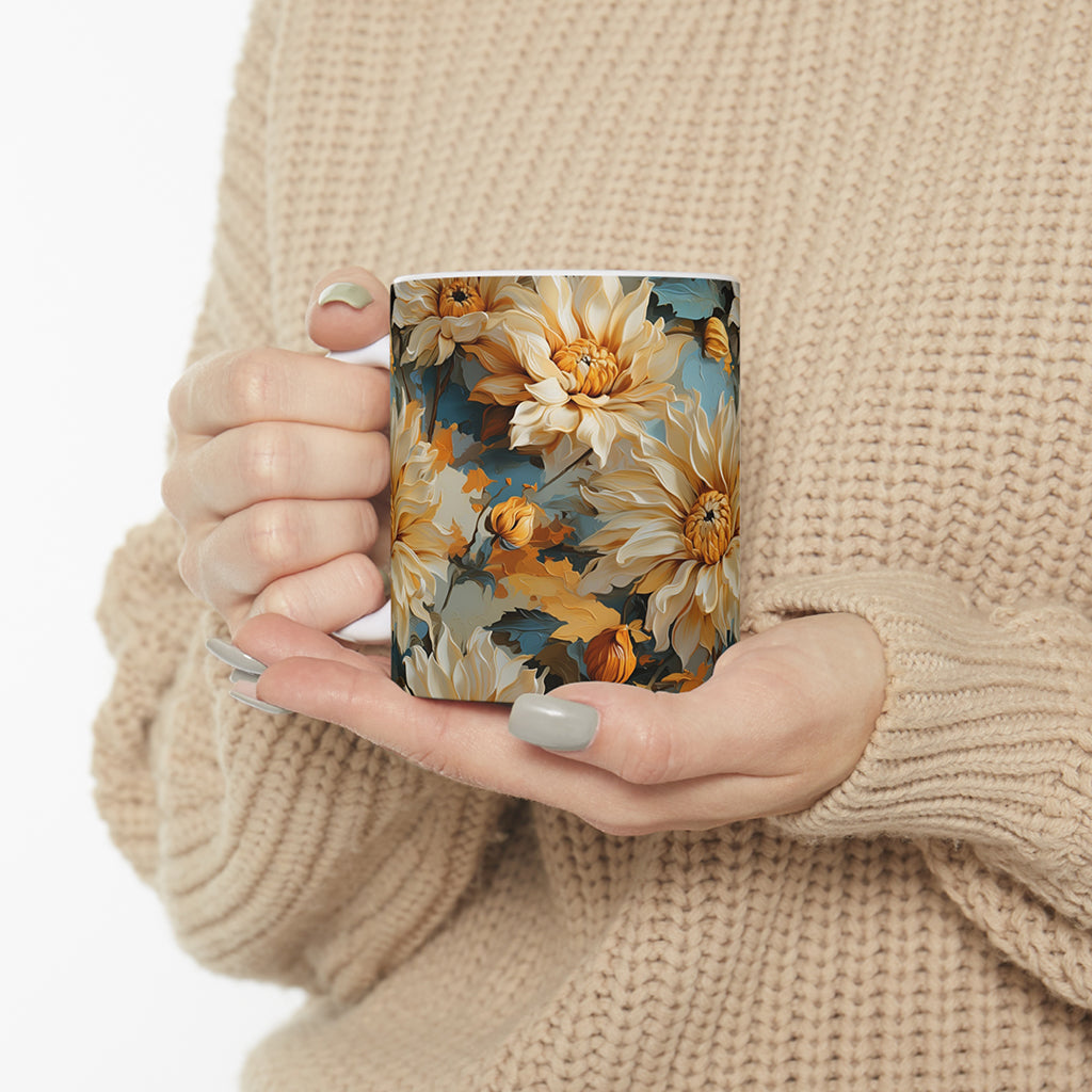 Image showing a sunflower pattern on a mug