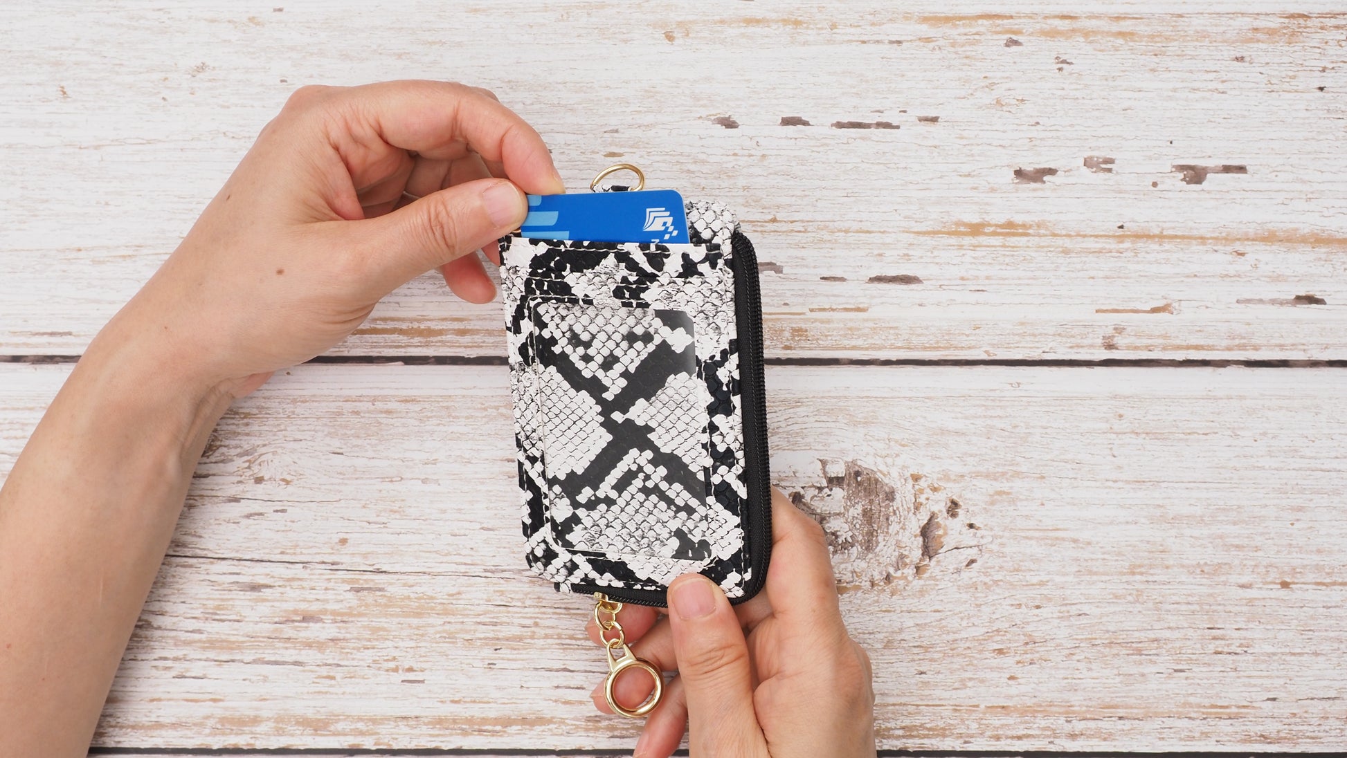 Lifestyle picture of a wallet being used.