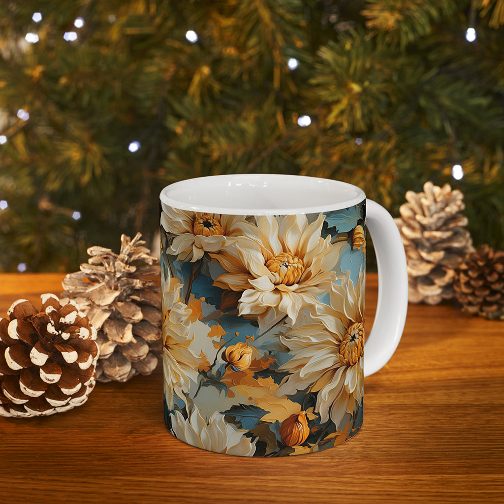 Image showing a sunflower pattern on a mug