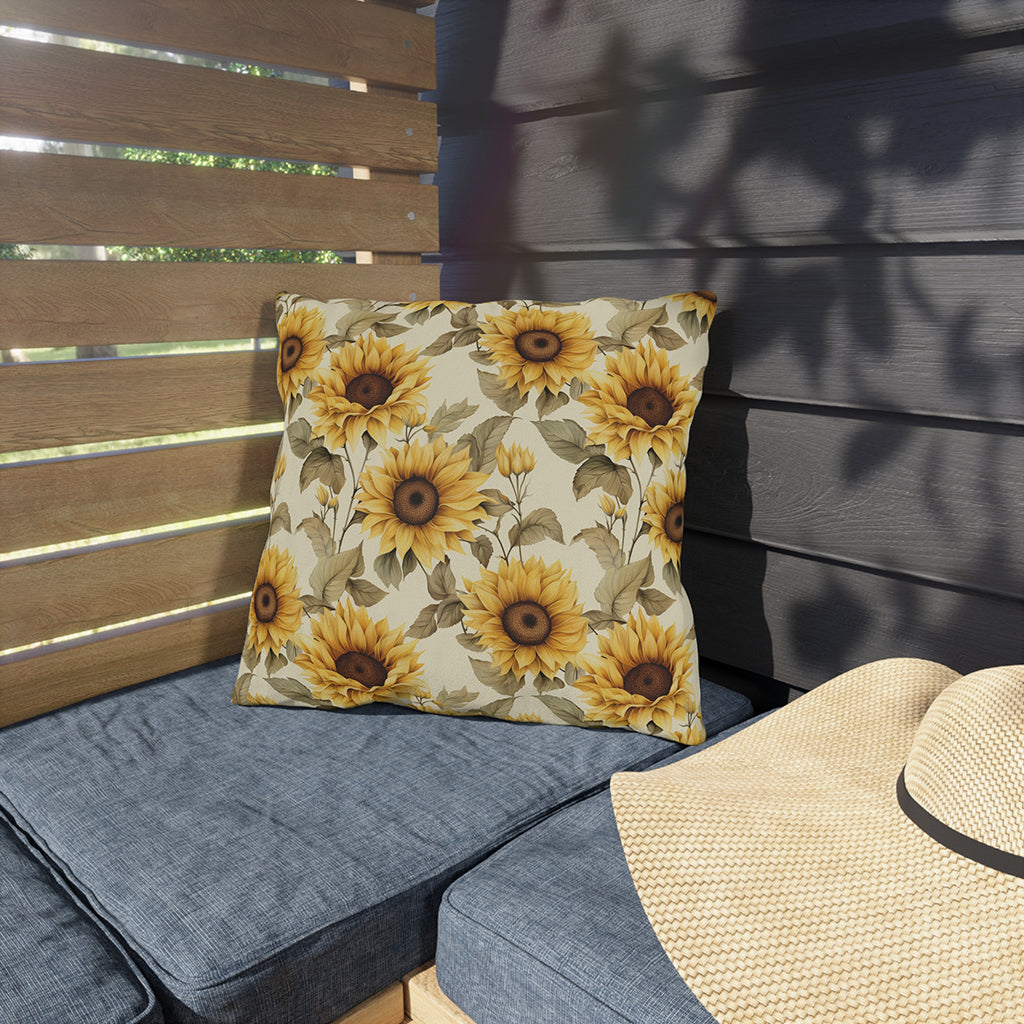 Image showing sunflower pattern on a cushion.