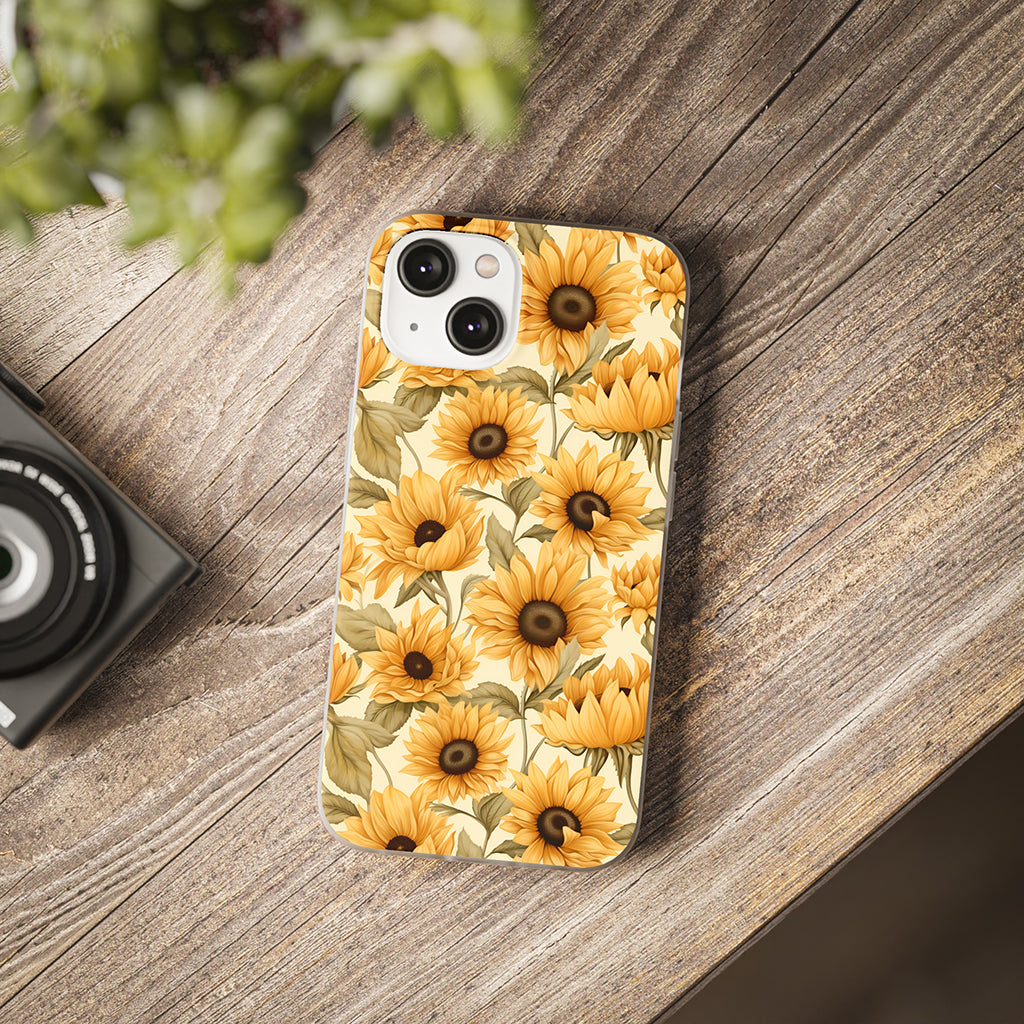 Image showing sunflower pattern on a phone case.
