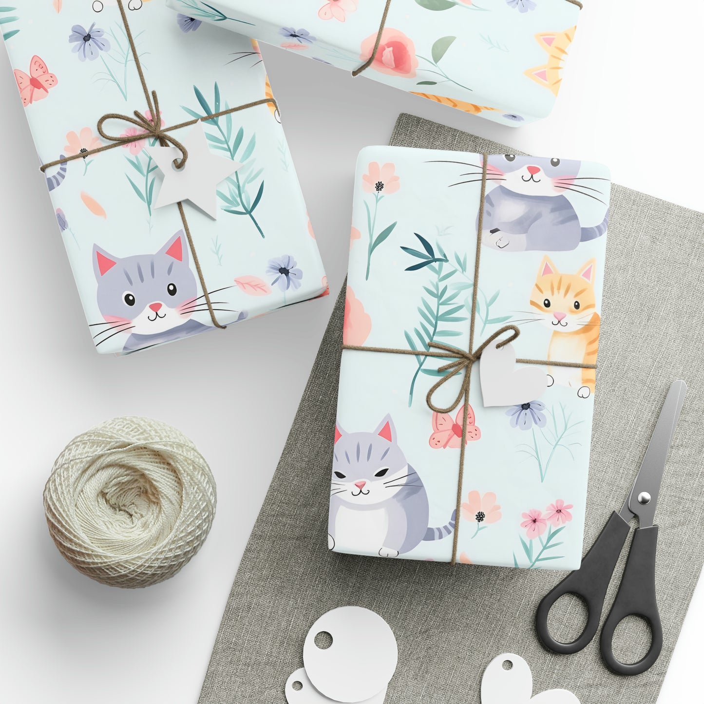 Kitten pattern wrapping paper pattern
