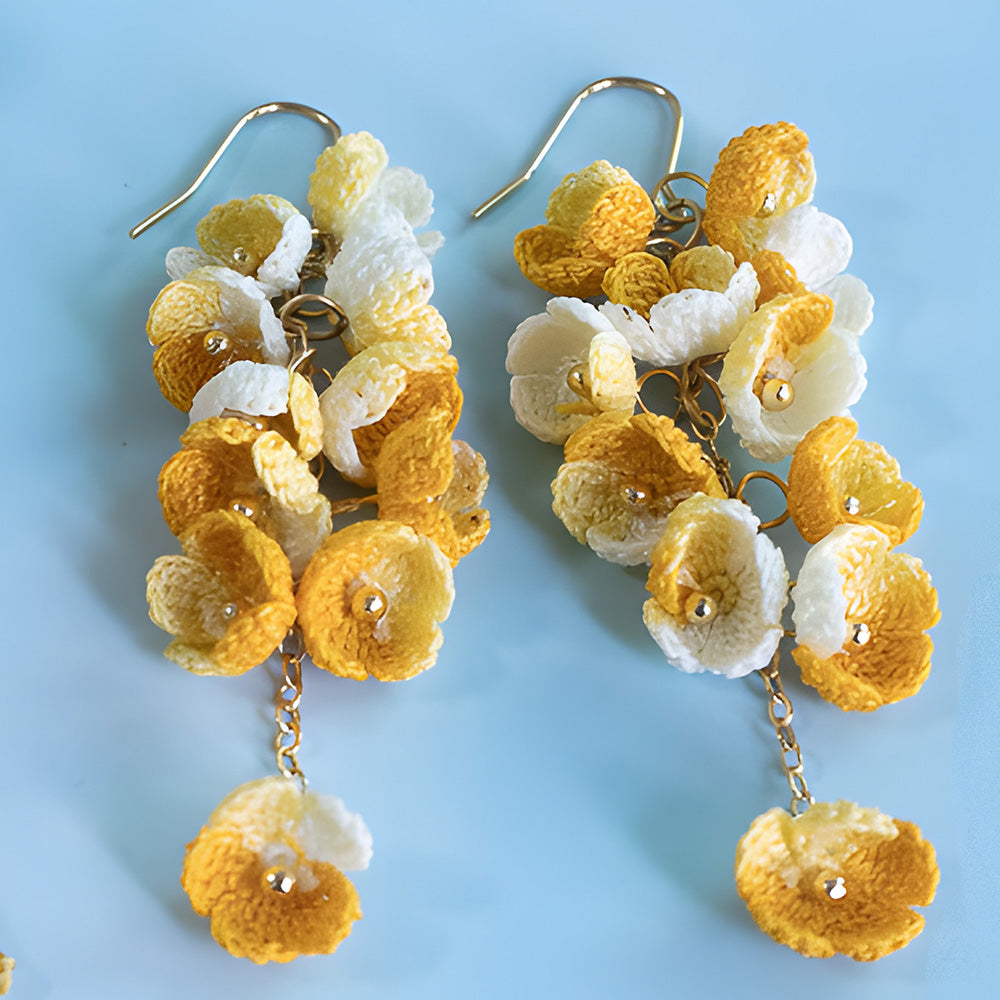 Sunflower Crochet Earrings